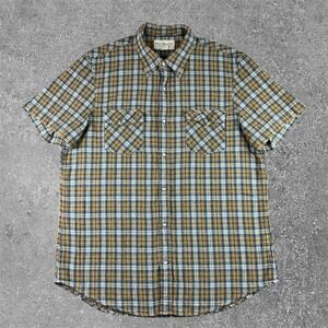 Denim & Supply Ralph Lauren Plaid Western Short Sleeve Pearl Snap Shirt Mens XL